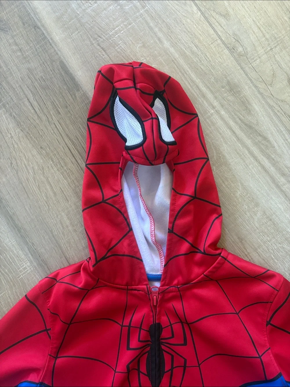 Marvel Spider-Man Red and Blue Hoodie Costume Jacket - Picture 2 of 4